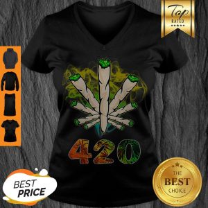 Official Weed Cannabis 420 Weed Day V-neck