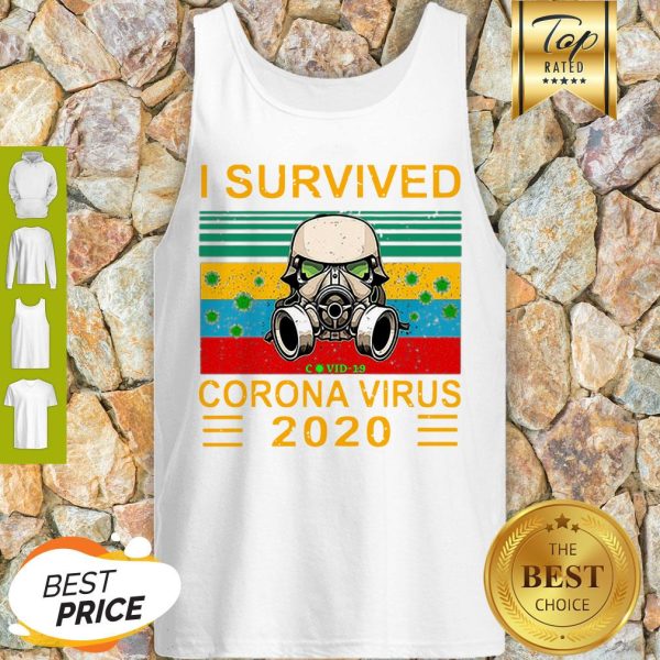 Stormtrooper I Survived Covid-19 Coronavirus 2020 Vintage Tank Top