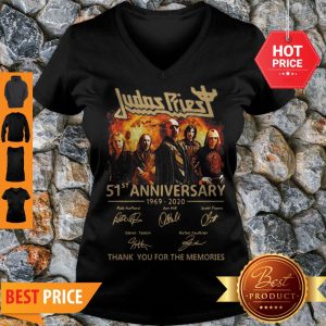 Judas Priest 51st Anniversary 1969-2020 Signatures V-Neck