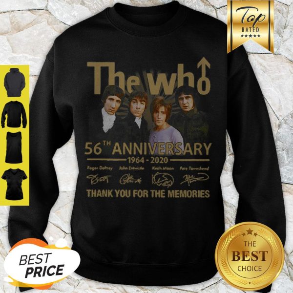 The Who 56th Anniversary 1964 2020 Signatures Thank You For The Memories Sweatshirt