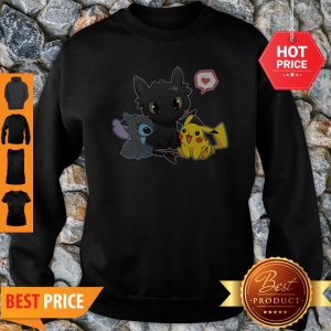 Stick Night Fury And Pikachu Cute Friendship Sweatshirt