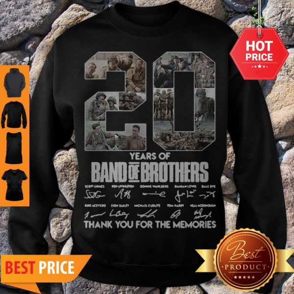 20 Years Of Band Of Brothers Thank You For The Memories Signatures Sweatshirt