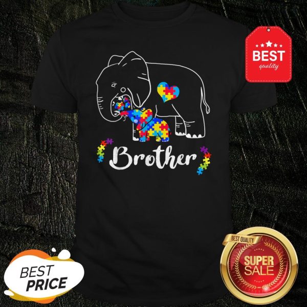 Autism Awareness Support Brother Elephant Gift Shirt