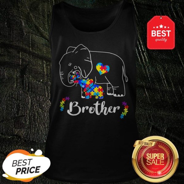 Autism Awareness Support Brother Elephant Gift Tank Top