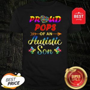 Autism Awareness Tee Proud Pops Autistic Son Funny Gifts Shirt