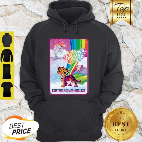 Dolphin Elephant Tiger Nobody Cares Existence Is Meaningless Hoodie