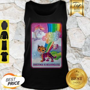 Dolphin Elephant Tiger Nobody Cares Existence Is Meaningless Tank Top