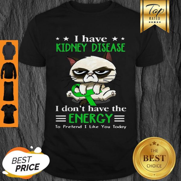 Grumpy Cat I Have Kidney Disease I Don’t Have The Energy Shirt