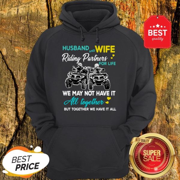 Husband And Wife Riding ATVS Partners For Life Together Hoodie
