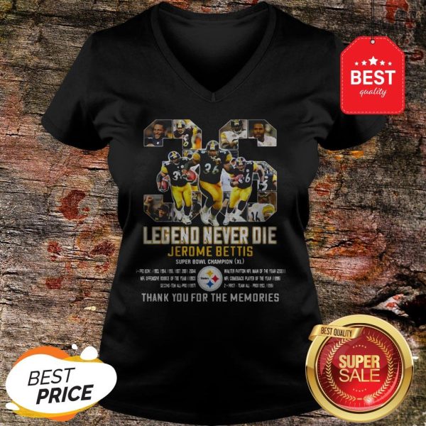 Nice Legend Never Die Jerome Bettis 36 Pittsburgh Steelers V-neck