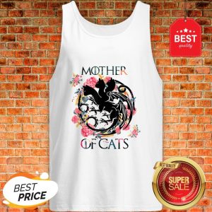 Nice Mother Of Cats – Cat Lovers Floral Gift For Cat Mom Tank Top
