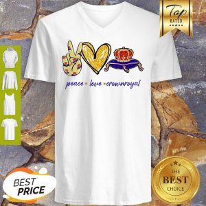 Nice Peace Love Crown Royal Logo V-neck