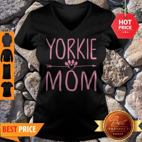 Nice Yorkie Mom Funny Dog Lover Mama Mothers Day Gift V-neck