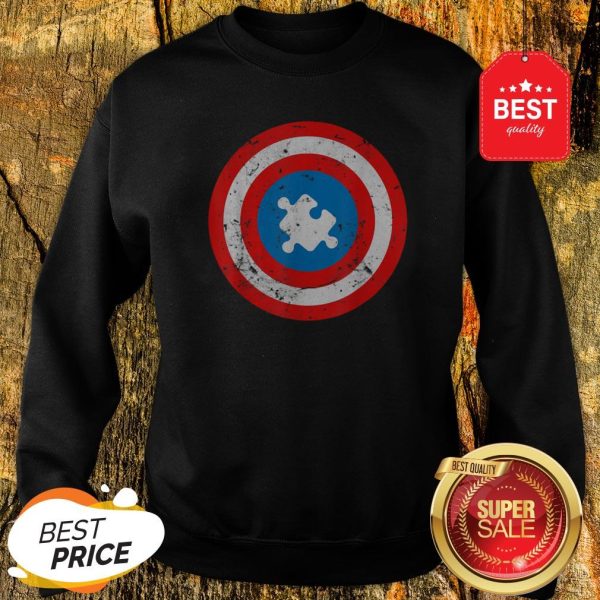 Official Captain Autism Puzzle Piece Cool Autism Superhero Sweatshirt
