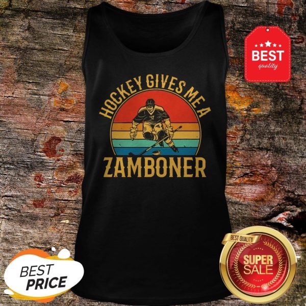 Official Hockey Gives Me A Zamboner Vintage Tank Top