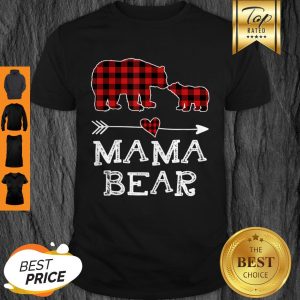 Official Mama Bear Christmas Pajama Red Plaid Buffalo Family Gift Shirt