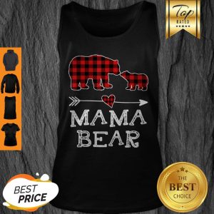 Official Mama Bear Christmas Pajama Red Plaid Buffalo Family Gift Tank Top