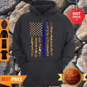Official Thin Blue Line Mashup Leopard Hoodie