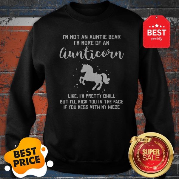 Official Unicorn I’m Not An Auntie Bear I’m More Of An Aunticorn Sweatshirt