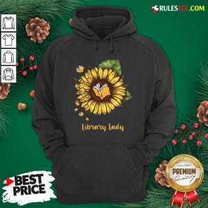 Sunflower Books Library Lady Hoodie - Design By Rulestee