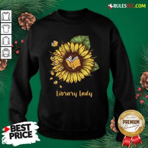 Sunflower Books Library Lady Sweatshirt - Design By Rulestee
