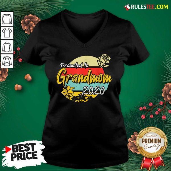 Top Promoted To Grandmom Est 2020 Mothers Day Gifts New Grandma V-neck - Design By Rulestee