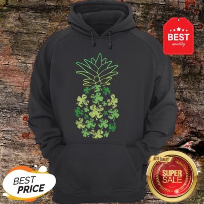 Women Pineapple Shamrock Leaf Clover St Patrick’s Day Hoodie - Design By Rulestee.com