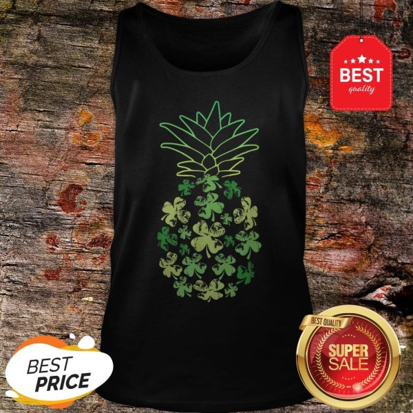 Women Pineapple Shamrock Leaf Clover St Patrick’s Day Tank Top - Design By Rulestee.com