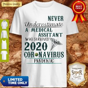 Never Underestimate A Medical Assistant Who Survived 2020 Coronavirus Shirt