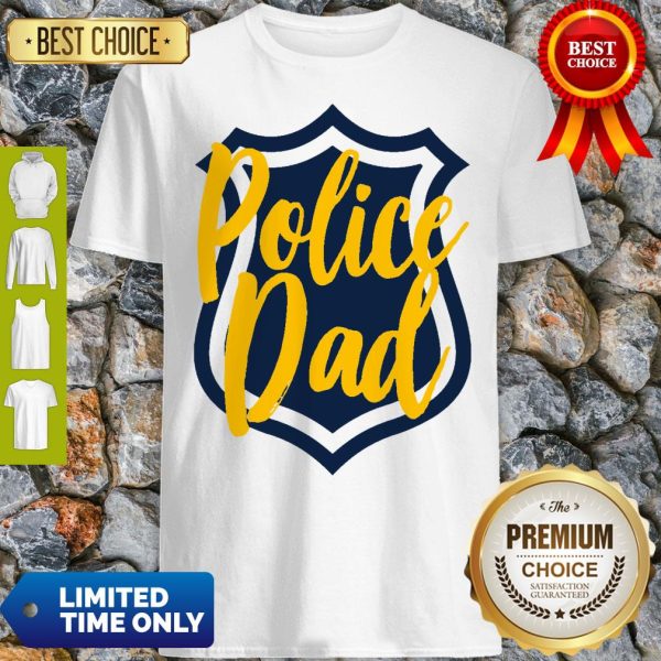 Mens Police Dad Cool Police Officer Cop Daddy Father Papa Shirt