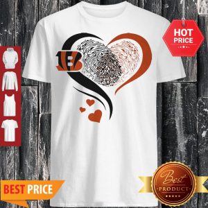 Cincinnati Bengals Rugby Heart Fingerprint Shirt