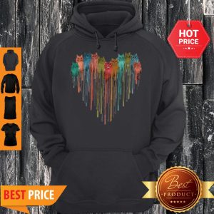 Official Cats Heart Watercolor Hoodie