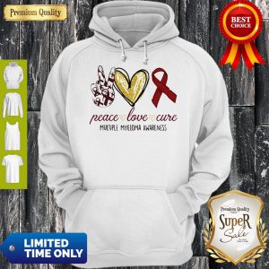 Peace Love Cure Multiple Myeloma Awareness Hoodie