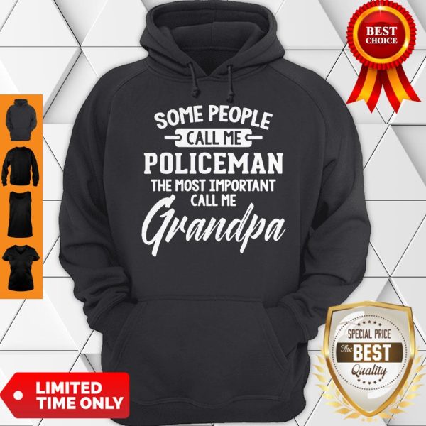 Mens Fathers Day Gift For A Policeman Grandpa Hoodie