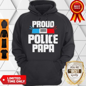 Mens Proud Police Papa Police Officer Daddy Hoodie
