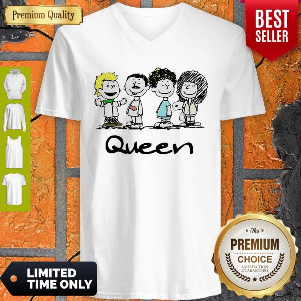 Nice Queen Band Peanuts Snoopy And Friends V-neck