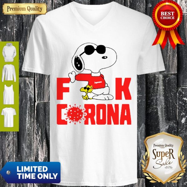 Snoopy And Woodstock Supreme Fuck Corona V-neck