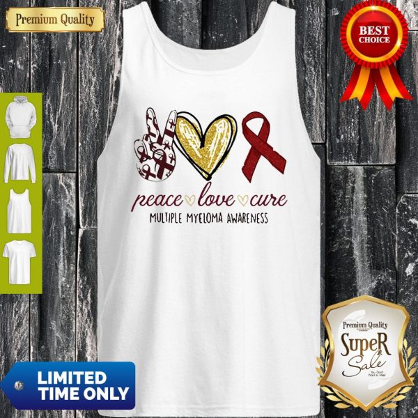Peace Love Cure Multiple Myeloma Awareness Tank Top