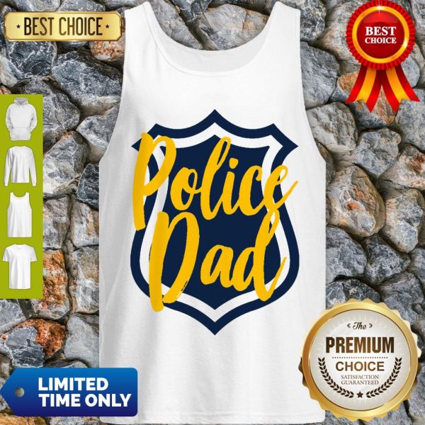 Mens Police Dad Cool Police Officer Cop Daddy Father Papa Tank Top