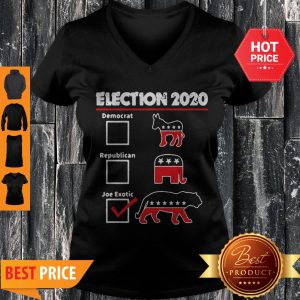 Election 2020 Democrat Republican Joe Exotic Tiger V-neck