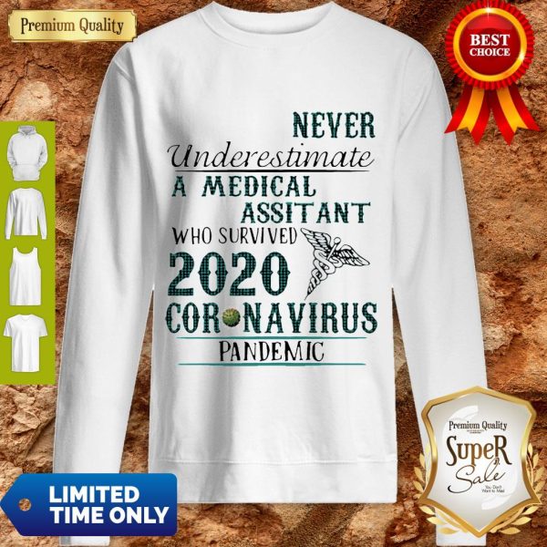 Never Underestimate A Medical Assistant Who Survived 2020 Coronavirus Sweatshirt