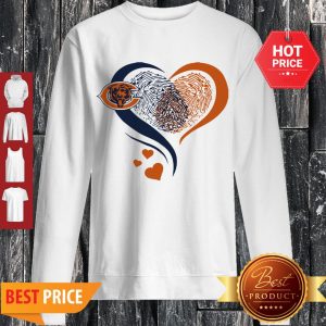 Chicago Bears Heart Fingerprint Sweatshirt