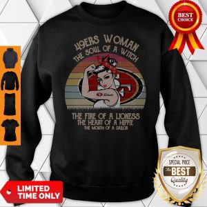49ers Woman The Soul Of A Witch The Heart Of A Hippie Vintage Sweatshirt