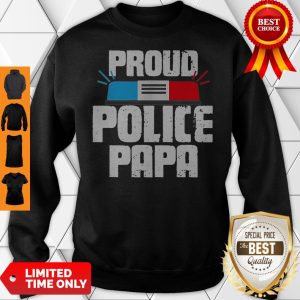 Mens Proud Police Papa Police Officer Daddy Sweatshirt
