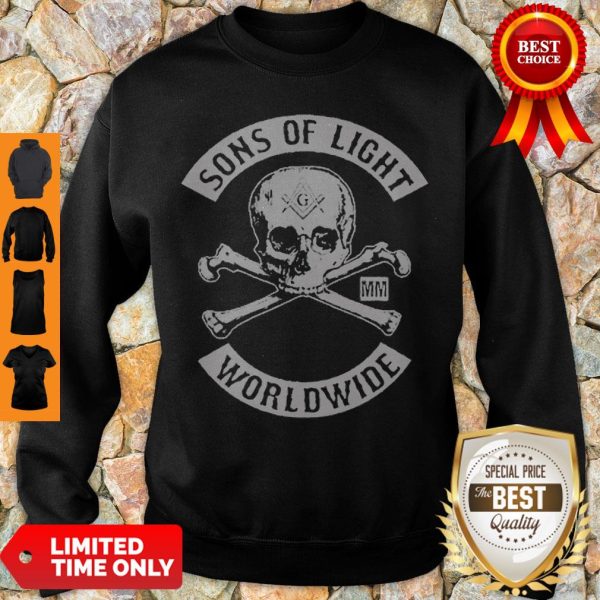 Skull Freemason Sons Of Light Worldwide Sweatshirt
