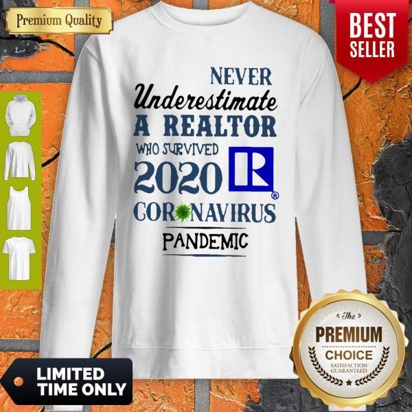 Never Underestimate A Realtor Who Survived 2020 Coronavirus Sweatshirt