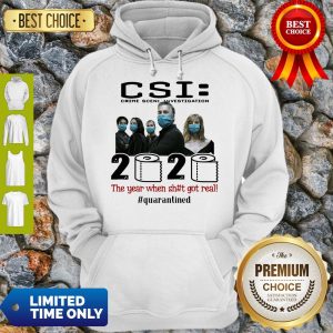 CSI Crime Scene Investigation 2020 The Year When Shit Got Real #Quarantined Hoodie