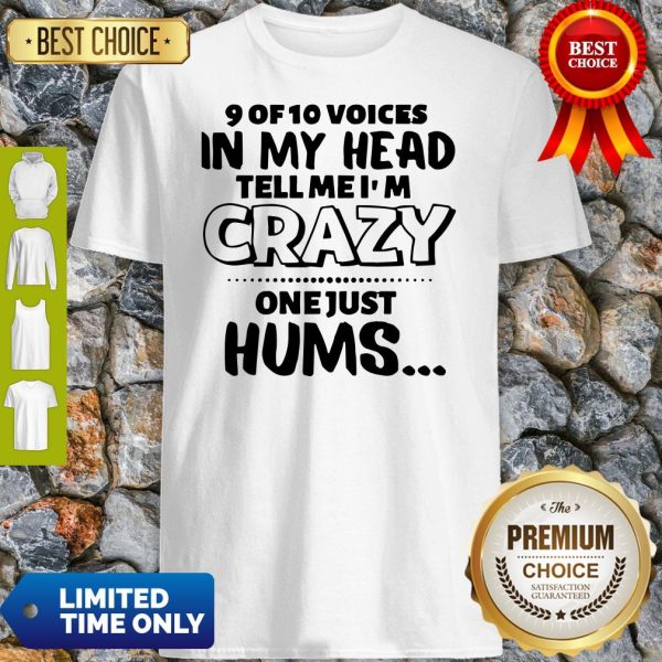 Official 9 Of 10 Voices In My Head Tell Me I’m Crazy One Just Hums Shirt