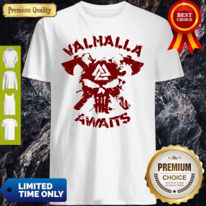 Awesome Skull Valhalla Awaits Shirt