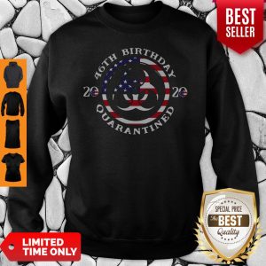 46th Birthday 2020 Quarantined American Flag Sweatshirt